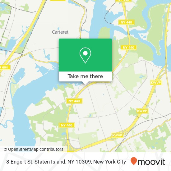 Mapa de 8 Engert St, Staten Island, NY 10309