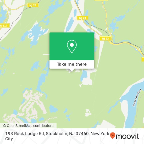 Mapa de 193 Rock Lodge Rd, Stockholm, NJ 07460