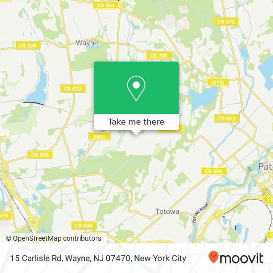 15 Carlisle Rd, Wayne, NJ 07470 map