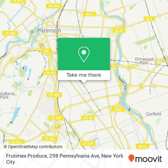 Frutimex Produce, 298 Pennsylvania Ave map