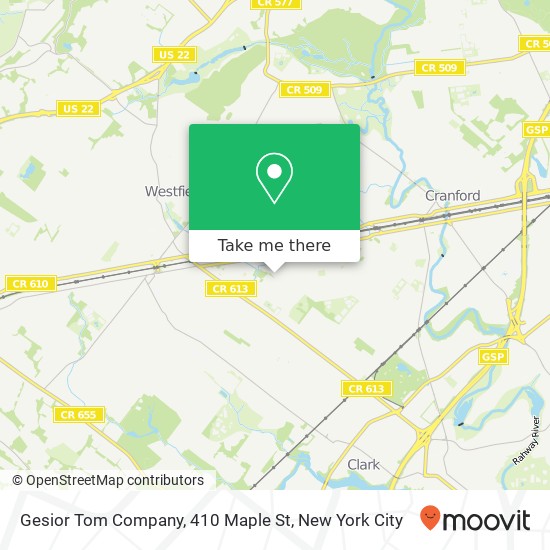 Mapa de Gesior Tom Company, 410 Maple St