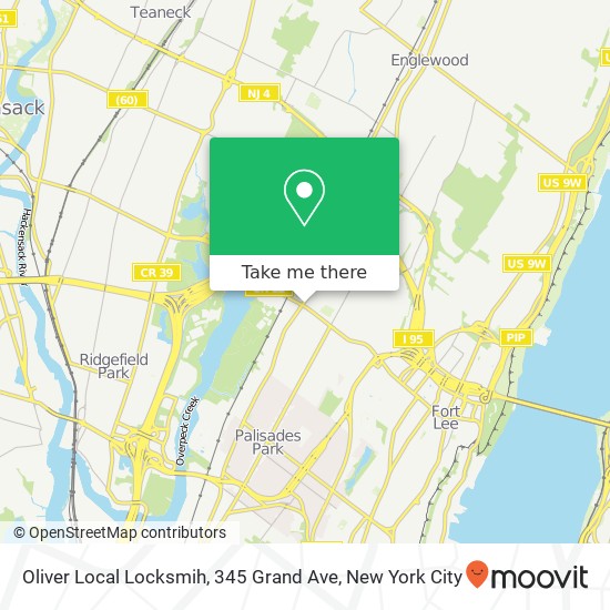 Mapa de Oliver Local Locksmih, 345 Grand Ave