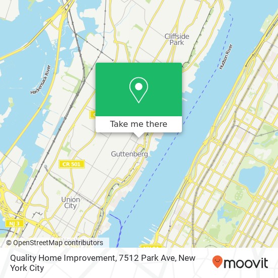 Mapa de Quality Home Improvement, 7512 Park Ave