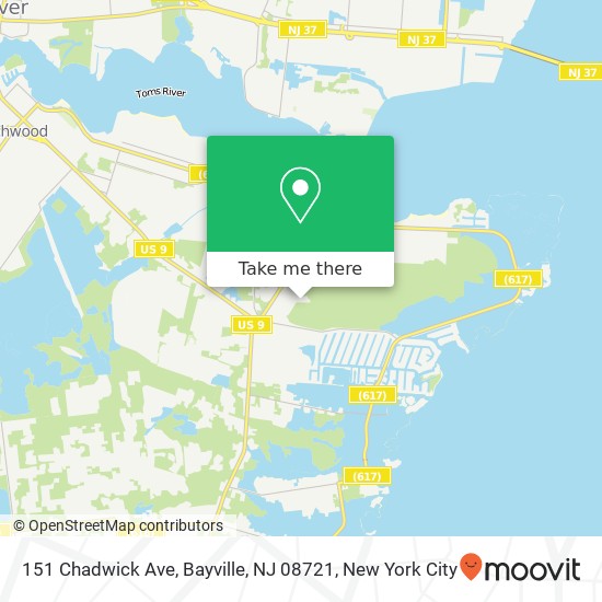 151 Chadwick Ave, Bayville, NJ 08721 map