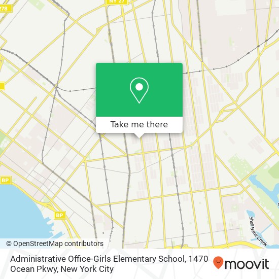 Administrative Office-Girls Elementary School, 1470 Ocean Pkwy map