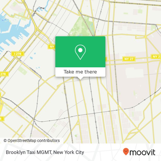 Mapa de Brooklyn Taxi MGMT