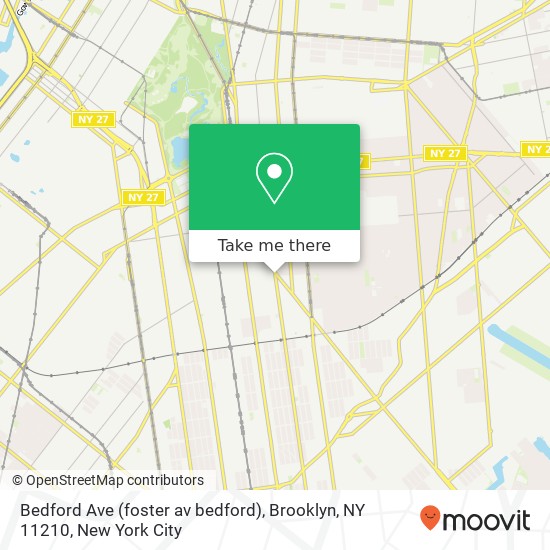 Mapa de Bedford Ave (foster av bedford), Brooklyn, NY 11210