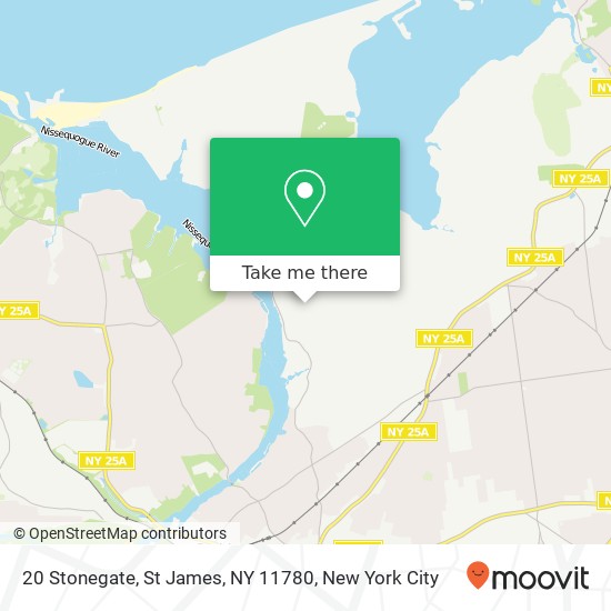 Mapa de 20 Stonegate, St James, NY 11780