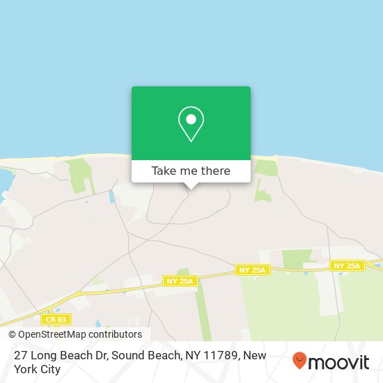 Mapa de 27 Long Beach Dr, Sound Beach, NY 11789