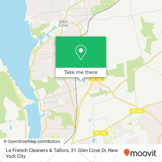 Mapa de Le French Cleaners & Tailors, 31 Glen Cove Dr