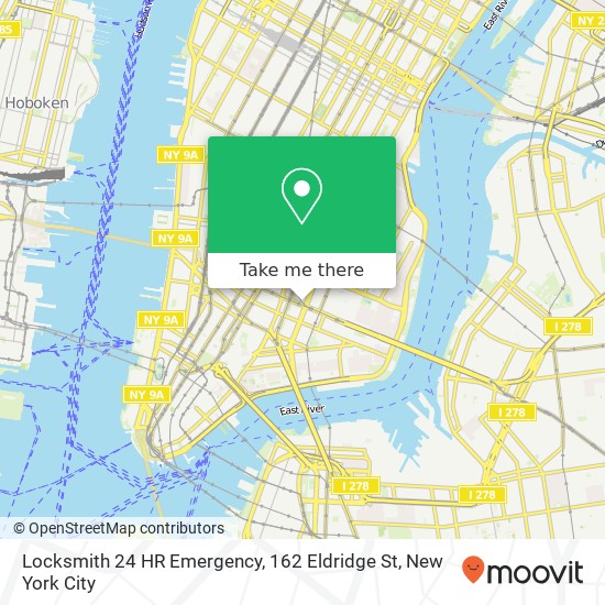 Mapa de Locksmith 24 HR Emergency, 162 Eldridge St