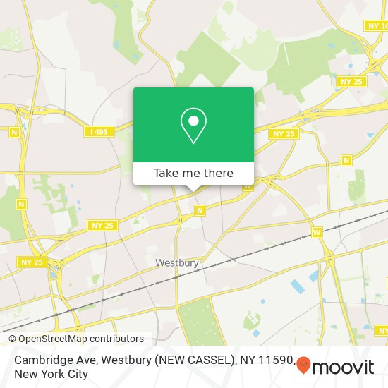 Cambridge Ave, Westbury (NEW CASSEL), NY 11590 map