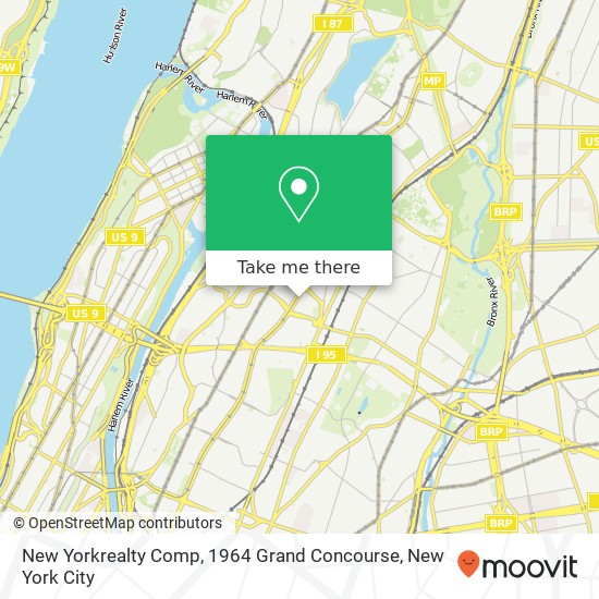 Mapa de New Yorkrealty Comp, 1964 Grand Concourse