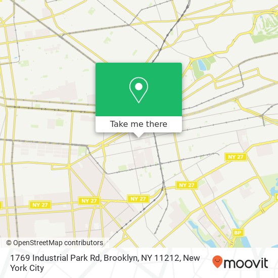 Mapa de 1769 Industrial Park Rd, Brooklyn, NY 11212