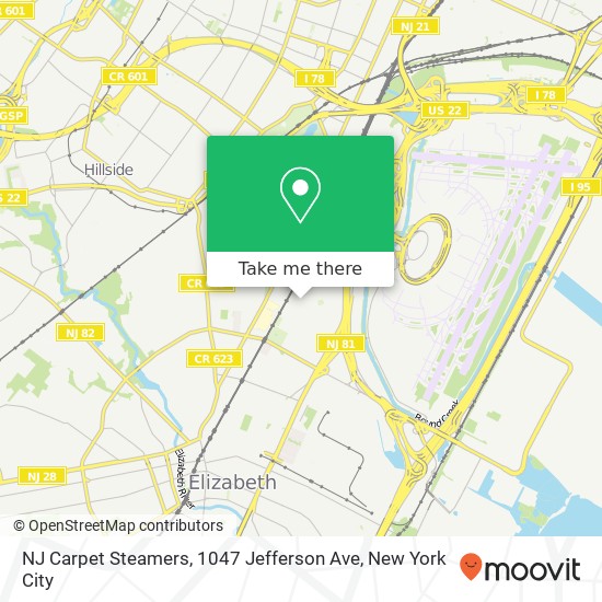 NJ Carpet Steamers, 1047 Jefferson Ave map