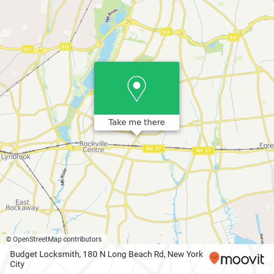 Mapa de Budget Locksmith, 180 N Long Beach Rd