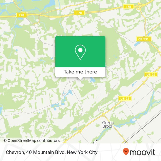 Mapa de Chevron, 40 Mountain Blvd