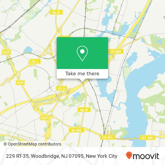 Mapa de 229 RT-35, Woodbridge, NJ 07095