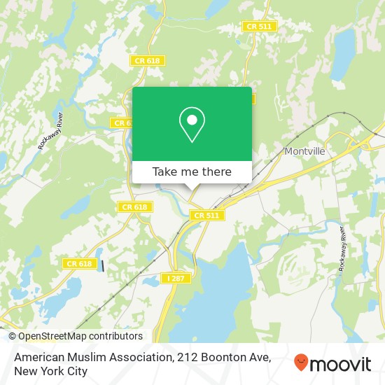 Mapa de American Muslim Association, 212 Boonton Ave