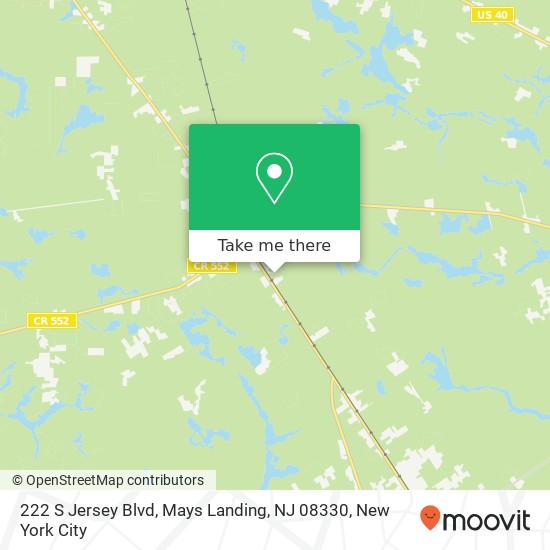 222 S Jersey Blvd, Mays Landing, NJ 08330 map