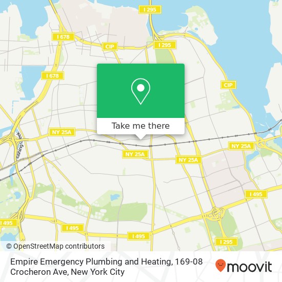 Empire Emergency Plumbing and Heating, 169-08 Crocheron Ave map