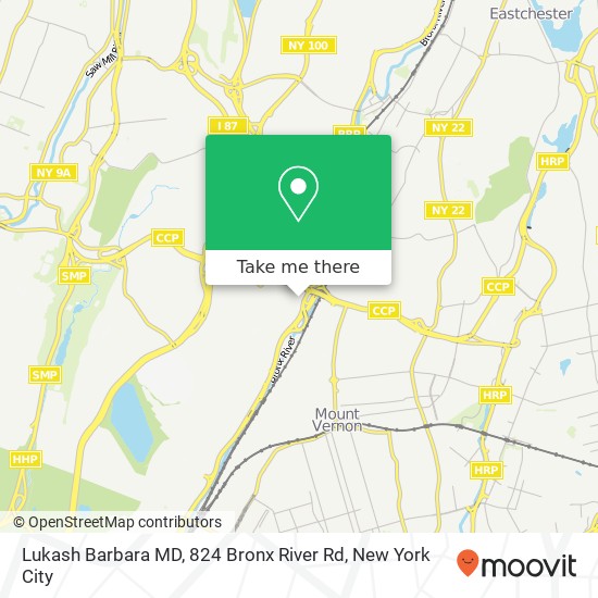 Lukash Barbara MD, 824 Bronx River Rd map