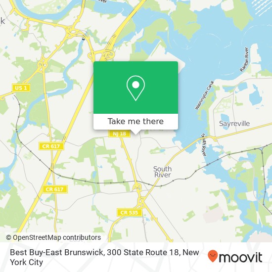 Best Buy-East Brunswick, 300 State Route 18 map