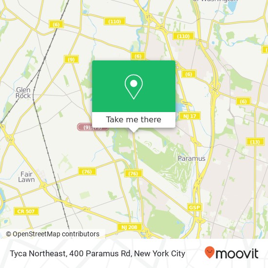 Tyca Northeast, 400 Paramus Rd map