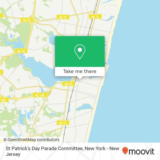 St Patrick's Day Parade Committee map