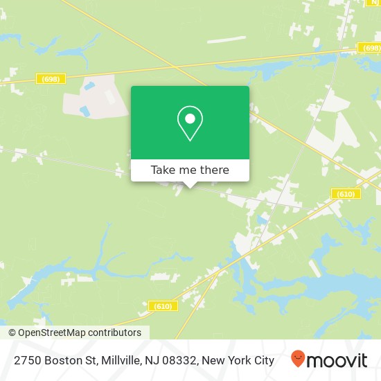 Mapa de 2750 Boston St, Millville, NJ 08332