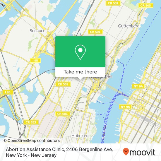 Abortion Assistance Clinic, 2406 Bergenline Ave map