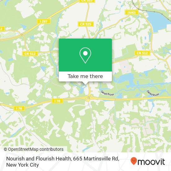 Nourish and Flourish Health, 665 Martinsville Rd map