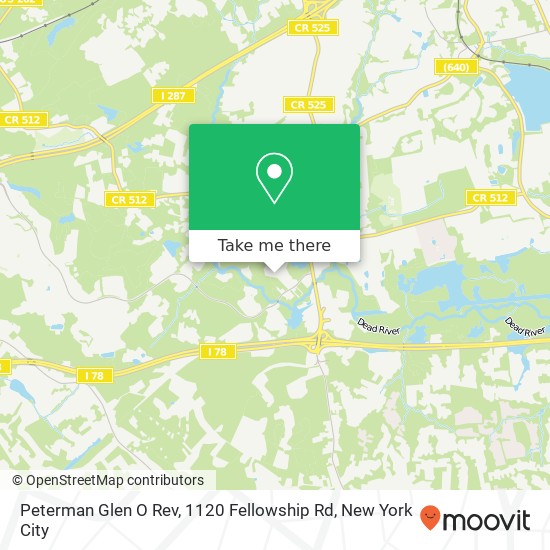 Peterman Glen O Rev, 1120 Fellowship Rd map