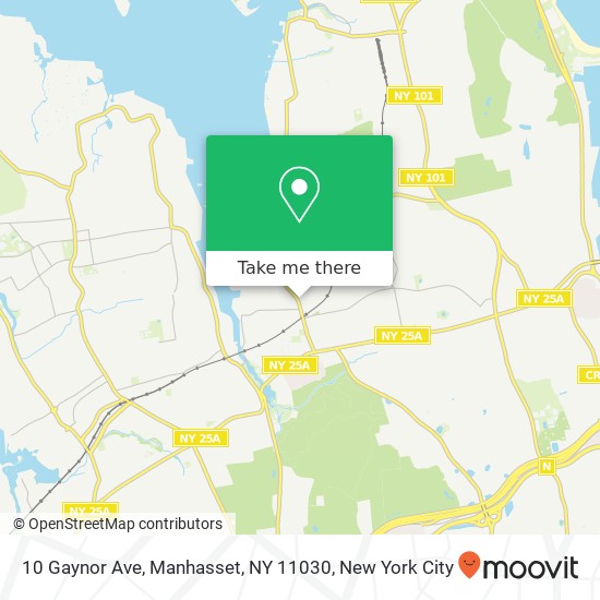 Mapa de 10 Gaynor Ave, Manhasset, NY 11030