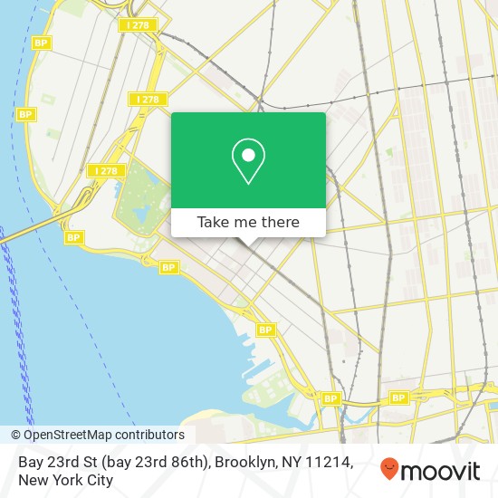 Mapa de Bay 23rd St (bay 23rd 86th), Brooklyn, NY 11214
