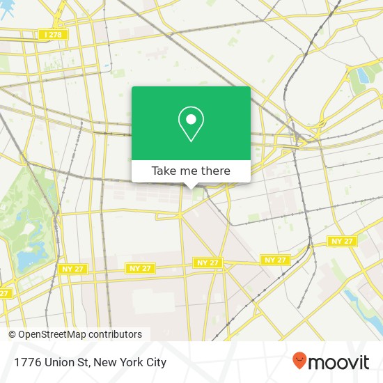 Mapa de 1776 Union St, Brooklyn, NY 11213