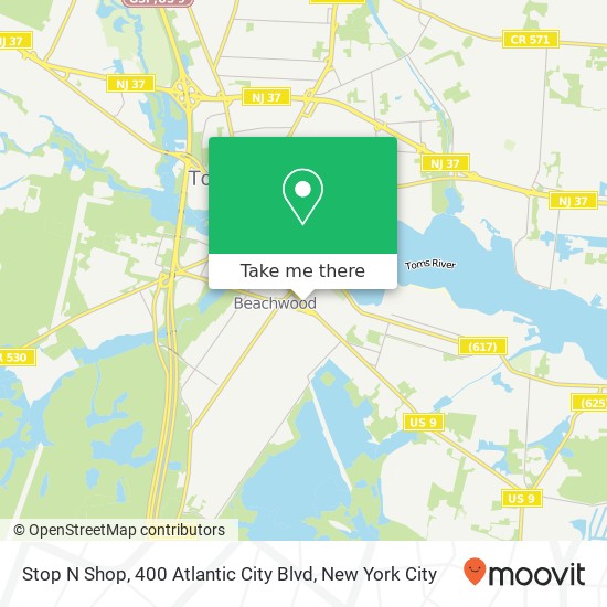Mapa de Stop N Shop, 400 Atlantic City Blvd