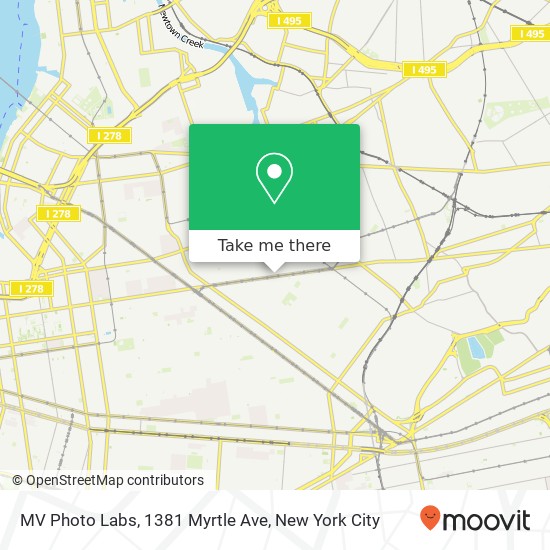 Mapa de MV Photo Labs, 1381 Myrtle Ave