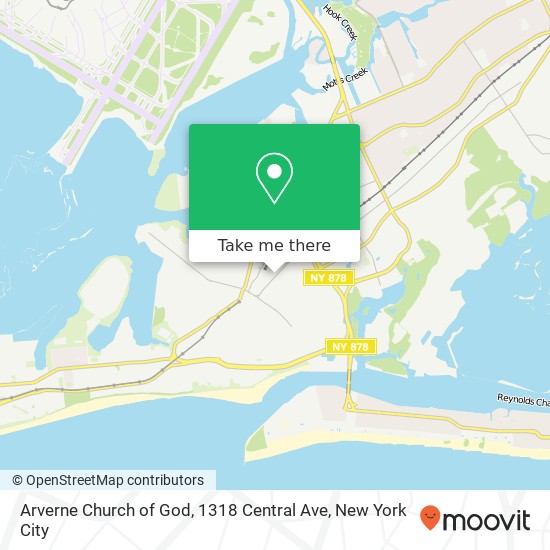 Mapa de Arverne Church of God, 1318 Central Ave