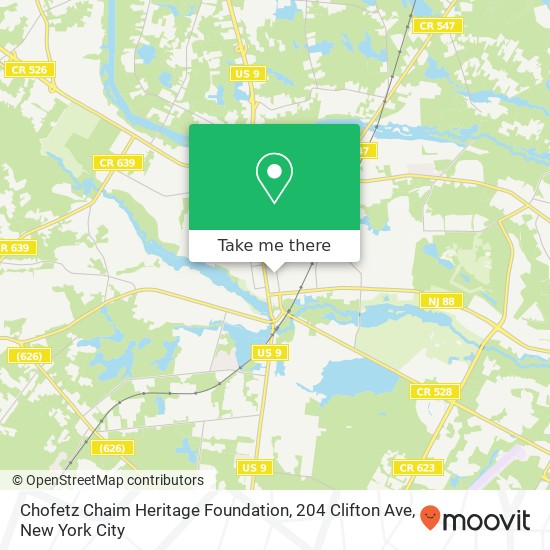 Chofetz Chaim Heritage Foundation, 204 Clifton Ave map