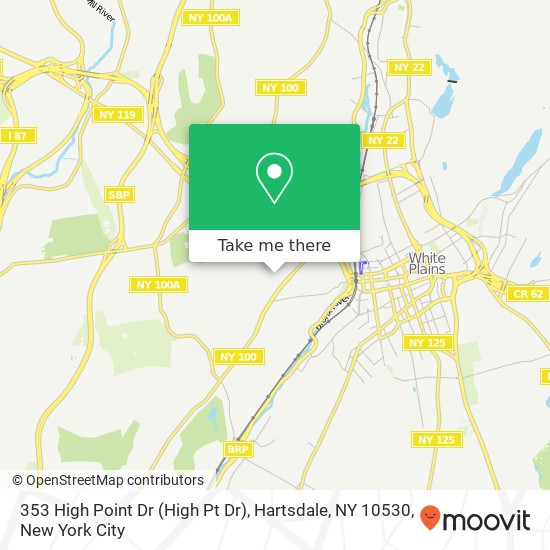 353 High Point Dr (High Pt Dr), Hartsdale, NY 10530 map