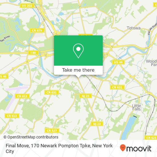 Mapa de Final Move, 170 Newark Pompton Tpke