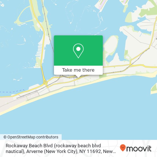Mapa de Rockaway Beach Blvd (rockaway beach blvd nautical), Arverne (New York City), NY 11692