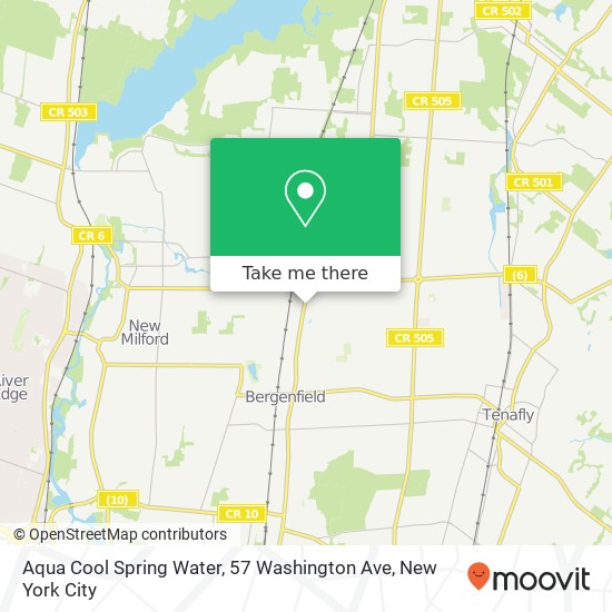 Mapa de Aqua Cool Spring Water, 57 Washington Ave