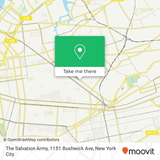 Mapa de The Salvation Army, 1151 Bushwick Ave