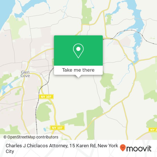 Charles J Chiclacos Attorney, 15 Karen Rd map