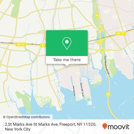 Mapa de 2,St Marks Ave St Marks Ave, Freeport, NY 11520
