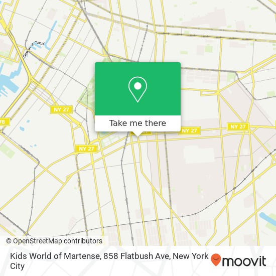 Mapa de Kids World of Martense, 858 Flatbush Ave