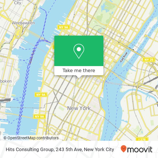 Mapa de Hits Consulting Group, 243 5th Ave