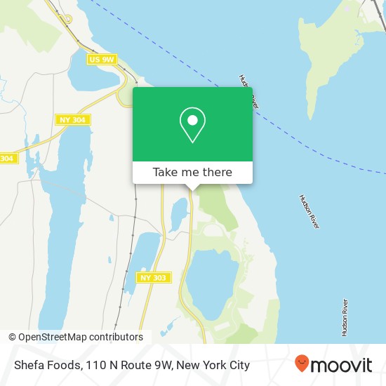 Mapa de Shefa Foods, 110 N Route 9W